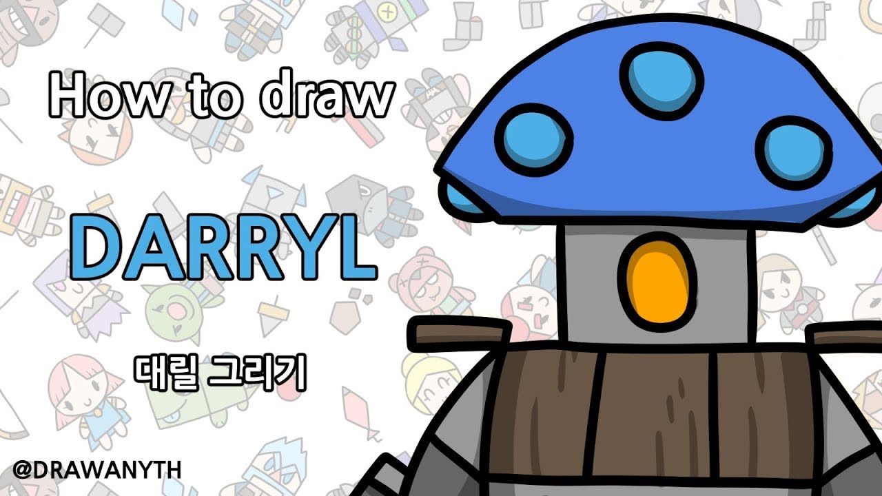 How To Draw Darryl Brawlstars Youtube - how to draw darryl from brawl stars