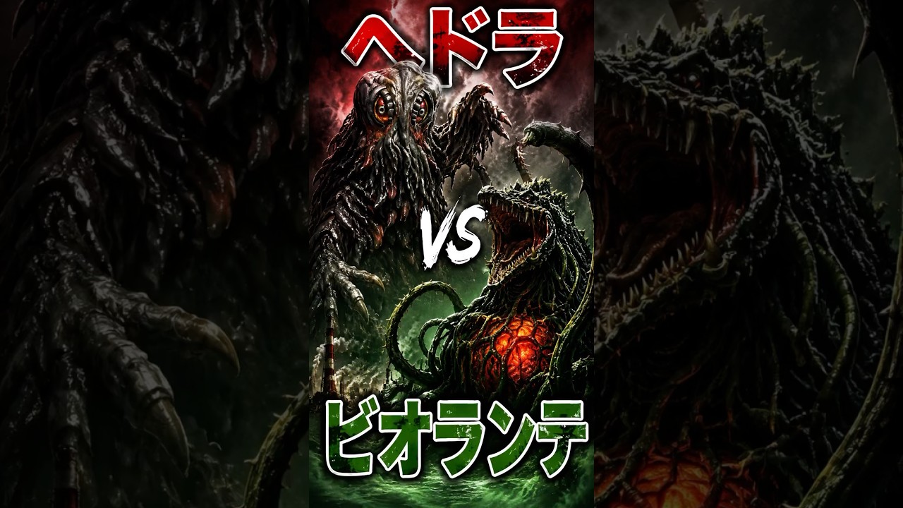 ヘドラVSビオランテ 勝つのはどっち？ #shorts #ゴジラ #ヘドラ #ビオランテ