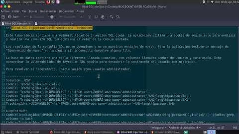 Blind SQL injection with conditional responses