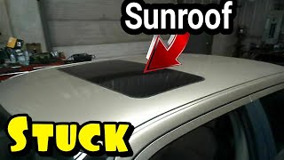 Rear of sunroof glass is not flush to roof.Sunroof will not close fix TSB Uncalibrate and calibrate.