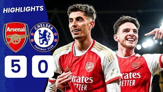 Arsenal vs Chelsea (5-0) | All Goals \& Extended Highlights | Premier League 2023\/24