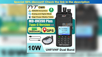 Unboxing TYT MD-UV390 Plus DMR Digital Radio 3600mAh GPS AES256 Encryption 10W Type-C IP67 Waterpro