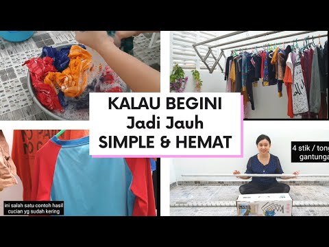 Tips Cara Cuci Baju Dengan Tangan Yang Benar | Review Jemuran Lipat Dinding | Tips Ibu Rumah Tangga