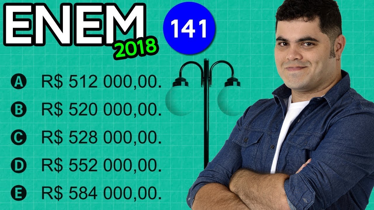 🔥 ENEM 2018 Matemática 141 👉🏻 Progressão Aritmética e Valor Máximo na Colocação de Postes