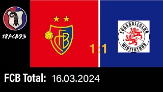 FC Basel 1893 : FC Winterthur, 1:1 (FCB Total vom 18.03.2024)
