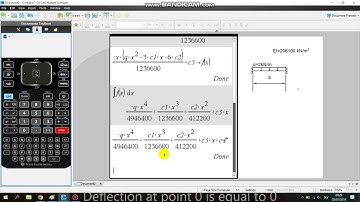 TI NSPIRE CX CAS - Calculating Deflection Curve
