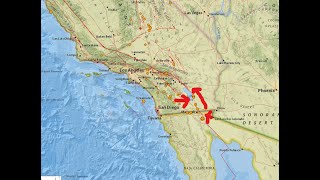 Migration of Earthquakes close to SAn Andreas Fault. Large X 8.7 Solar Flare. Tuesday night 5\/14\/24