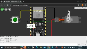 Esp32 Push button 🔘 Control servo motor | Wokwi | Esp32 | Arduino | Robotic | Arduino Titan