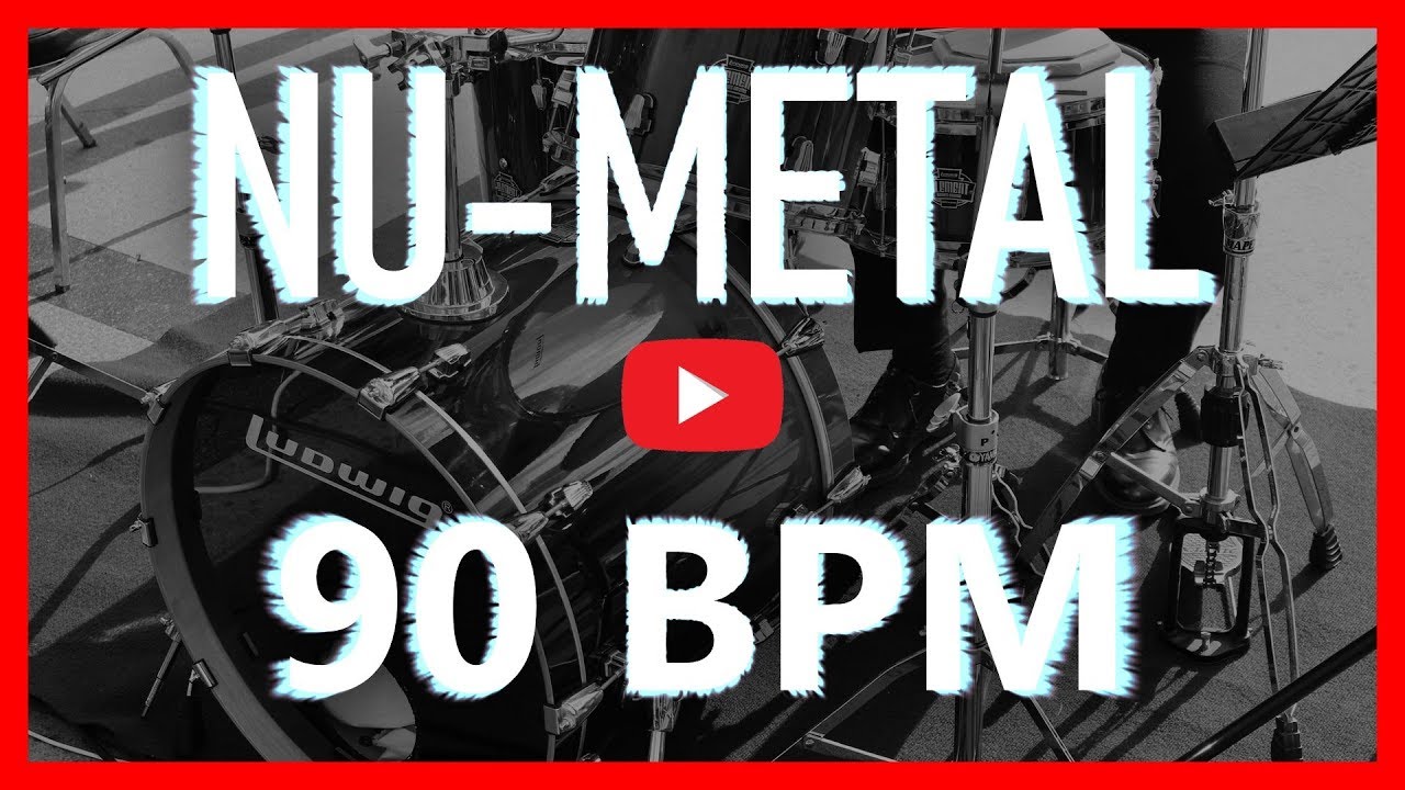 NuMetal Drum Track 90 BPM Modern Metal Drums (Isolated Drum Track) [HQ