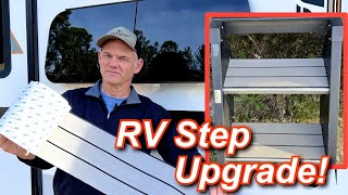 Quick Upgrade To Our RV Steps!  OceanBroad Foam Decking - Review