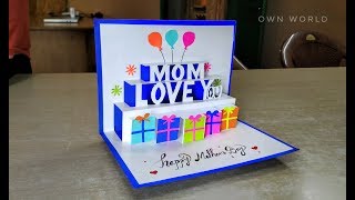 DIY Mother's Day card /Birthday card making | mother’s day POP-UP card