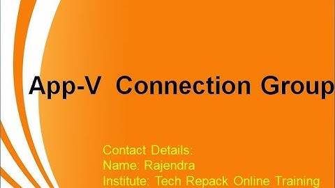 Microsoft App-V 5.1 Connection Group