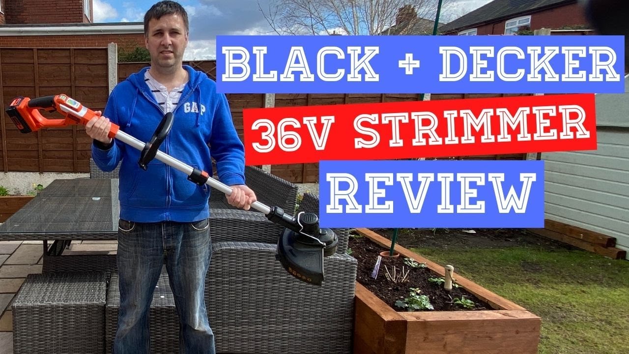 Black + Decker 36v Cordless Strimmer and After 12 - See It In Action - YouTube