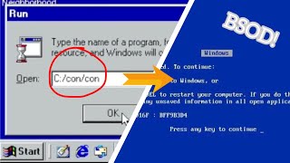 What if you run C:/con/con on a real Windows 98