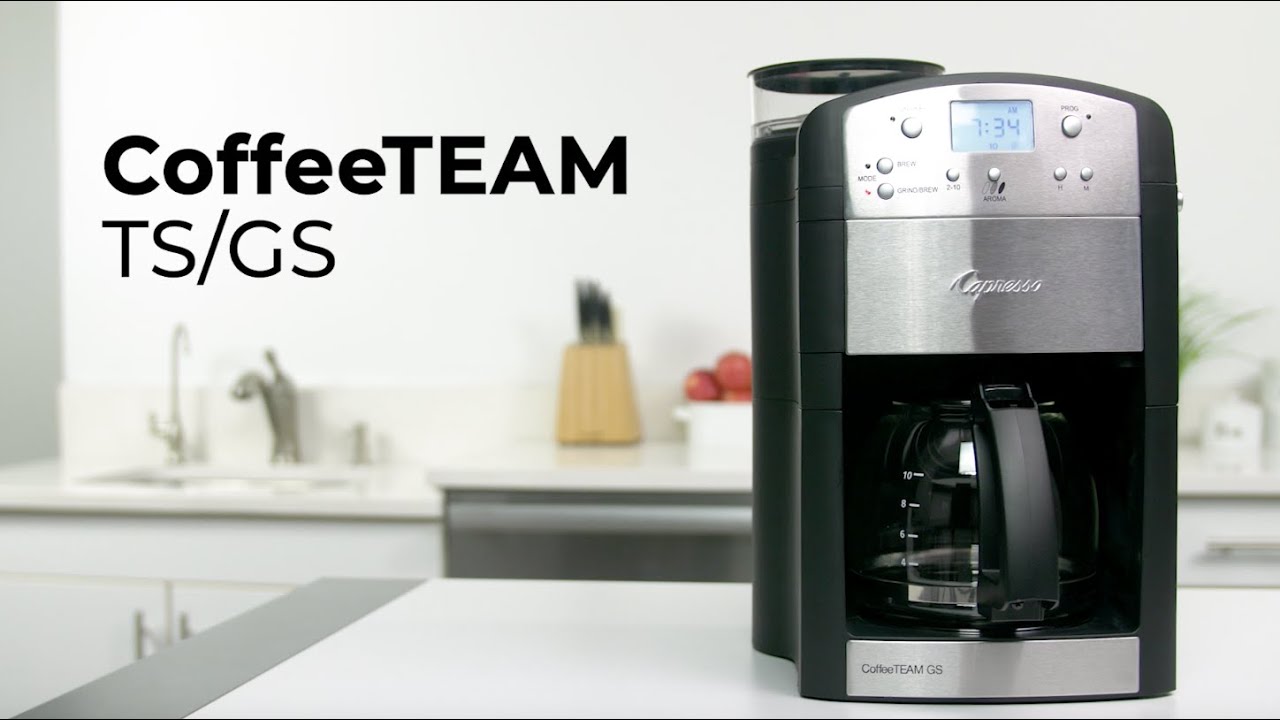 CoffeeTEAM PRO Glass Coffee Maker & Conical Burr Grinder Capresso