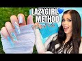 💙LAZYGIRL METHOD BEGINNERS (Using ENail Couture XXL 123 Go Nails) Blue Cat Eye Saviland Polygel Kit