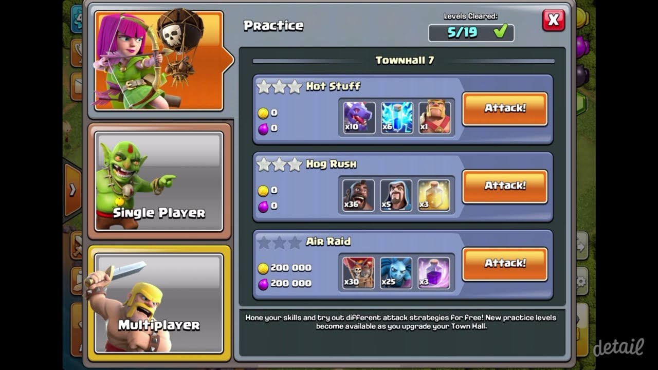 Clash of Clans - Practice - Townhall 7 Air Raid | Clash'23