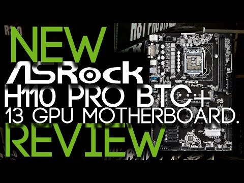 REVIEW OF ASRock H110 PRO BTC+ A BRUTAL 13GPU Motherboard, With Mining Rig BUILD PARTS LIST!