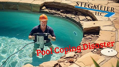 Replacing stone swimming pool coping with concrete