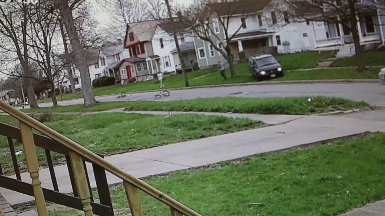 newspaper mockup Van tries to run down bicyclists