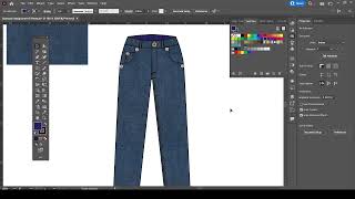 Tutorial | Denim Jean Technical Flat Step 8. Creating Denim Look with Adobe Illustrator