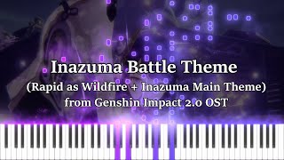 Genshin Impact/Inazuma Battle Theme 1 (Overlord of the Thunderstorm) (Piano Synthesia Tutorial)