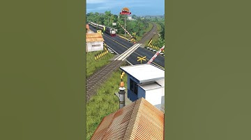 Crazy train moments The train and the car went the wrong way#automobile #railway #indianrailways