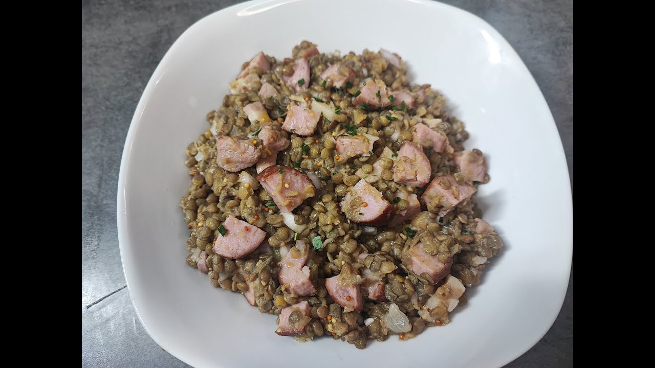 salade froide de lentille saucisse