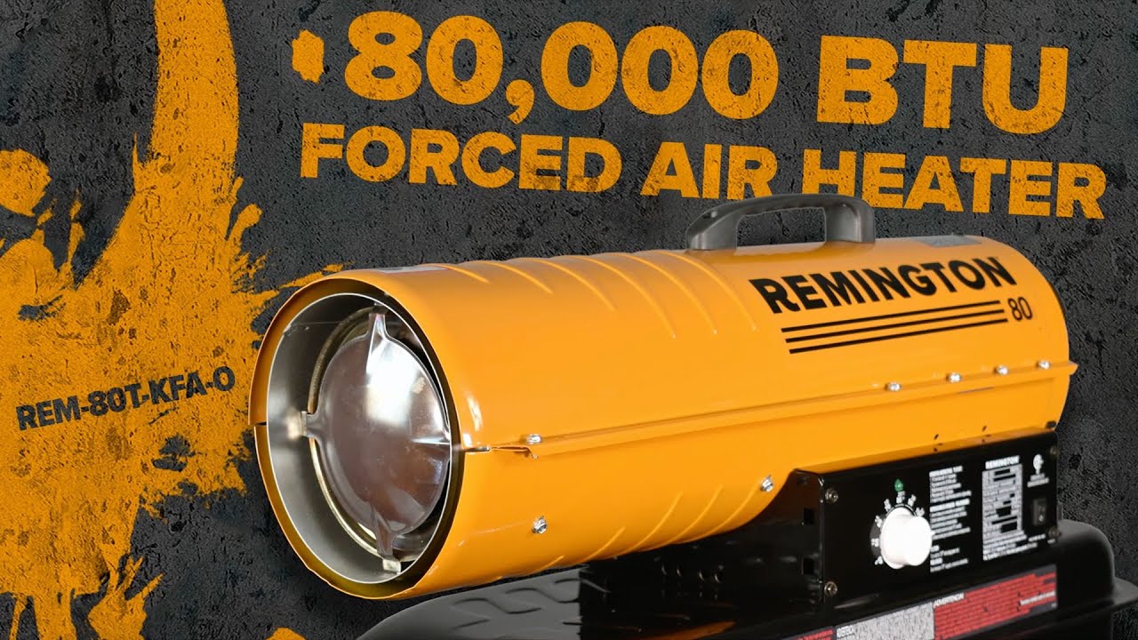 Remington 80,000 BTU Kerosene Forced Air Heater with Thermostat –  Orange/Black - Remington Heaters