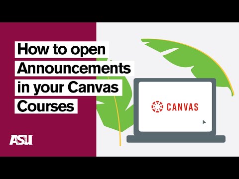 How to open Announcements in your Canvas Courses