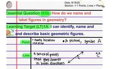 1-1 video points, lines and planes part 1