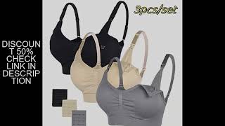3Pcsset High Quality Maternity Nursing Bras Cotton Breastfeeding Pregnant Underwear Seamless Large