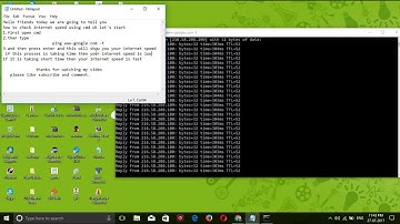 How to check internet speed using cmd