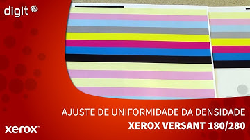 Ajuste de uniformidade da densidade | Xerox Versant 180/280