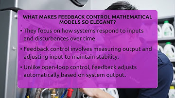 What Makes Feedback Control Mathematical Models So Elegant? - Electrical Engineering Essentials