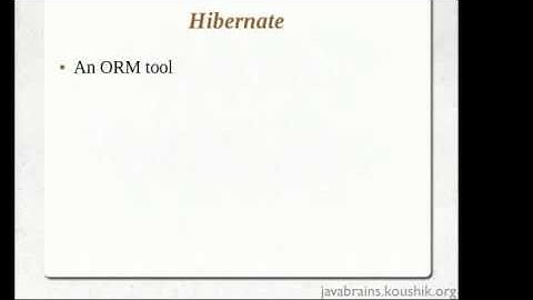 Hibernate Tutorial 01 Introduction To Hibernate