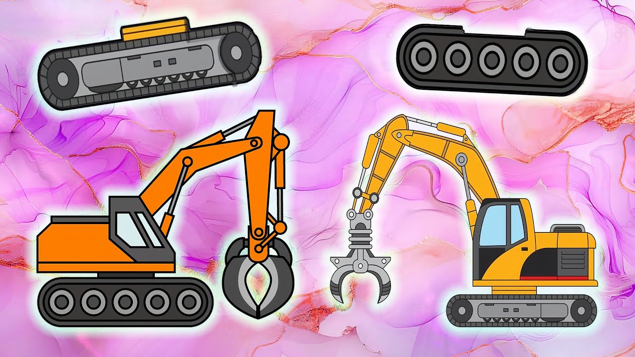 Can You Match the Tracks to the Excavator? Test Your Knowledge! 🚜🛠️ | Fun Vehicle Challenge