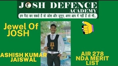 AIR RANK 278 Ashish Jaiswal full interview with Director of JOSH DEFENCE ACADEMY Math guru Deveshsir