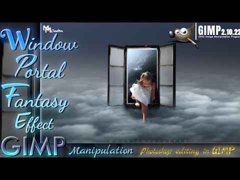 Window Portal Fantasy Effect - GIMP Manipulation | Photoshop editing in gimp | Codingcreator