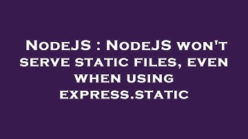 NodeJS : NodeJS won