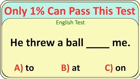 English Grammar Quiz 🎓 | E 4 English | Only 1% Can Pass This Test