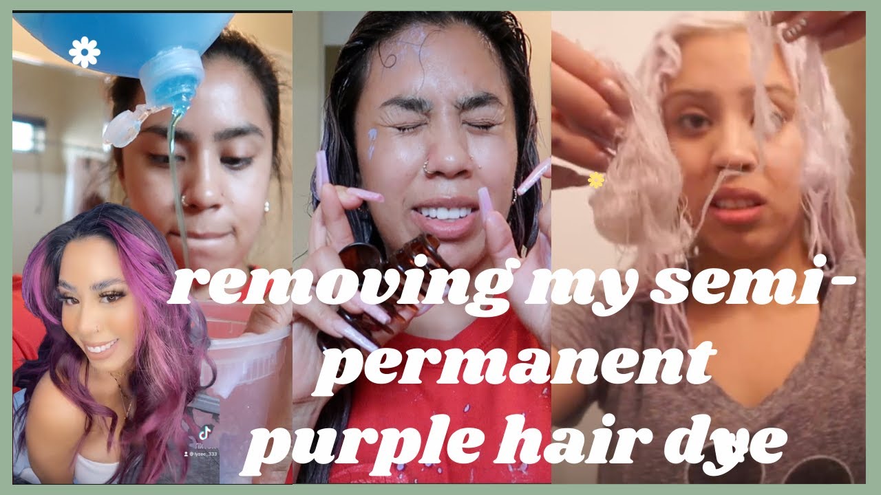 REMOVING SEMI-PERMANENT PURPLE HAIR DYE WITHOUT BLEACH