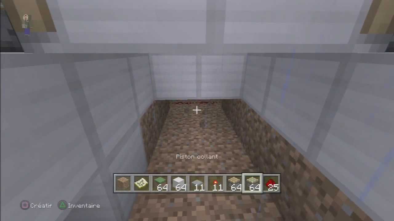 Minecraft PS3 : Comment faire une porte automatique (2x2) - YouTube