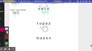 syllable division v-cv