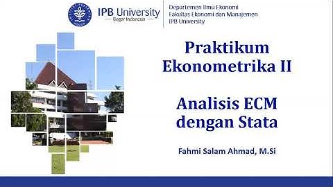 Praktikum Ekonometrika II - Analisis ECM di Stata