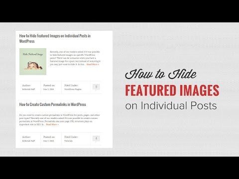 How to Hide Featured Images on Individual Posts in WordPress