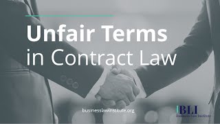 Unfair Terms in Contract Law | Unfair Contract Terms by Business Law Institute 5,226 views 3 years ago 7 minutes, 48 seconds