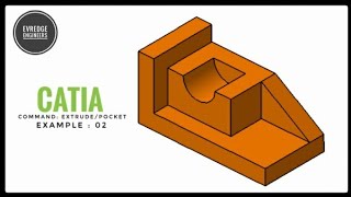 How to use extrude and pocket command in Catia   #Catia