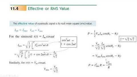 Effective and RMS values and Power factor| Electric Circuit Analysis-II Lecture by Dr. Khuram Naveed