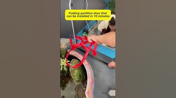 The folding partition can be installed in just 10 minutes.tottme